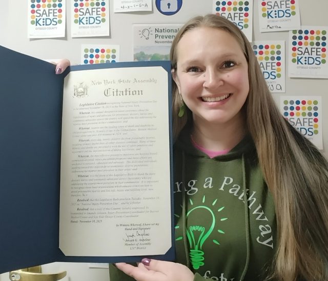 Amanda Johnson, Injury Prevention Coordinator with NIPD Proclamation