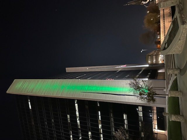 Wichita KS City Hall Shining a Green Light on Injury Prevention