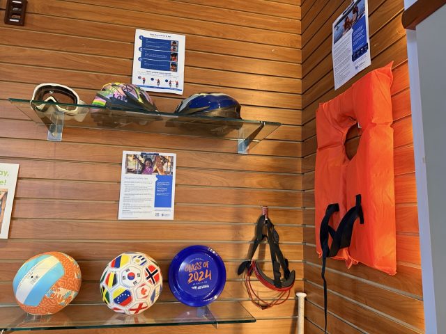 Displace case with sporting items