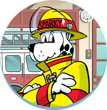 Meet Sparky and become a member of the Sparky Safety Club 